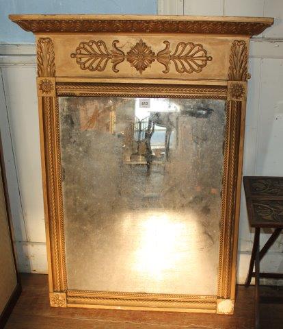 A William IV gilt gesso pier glass, W.3ft H.3ft 10in.